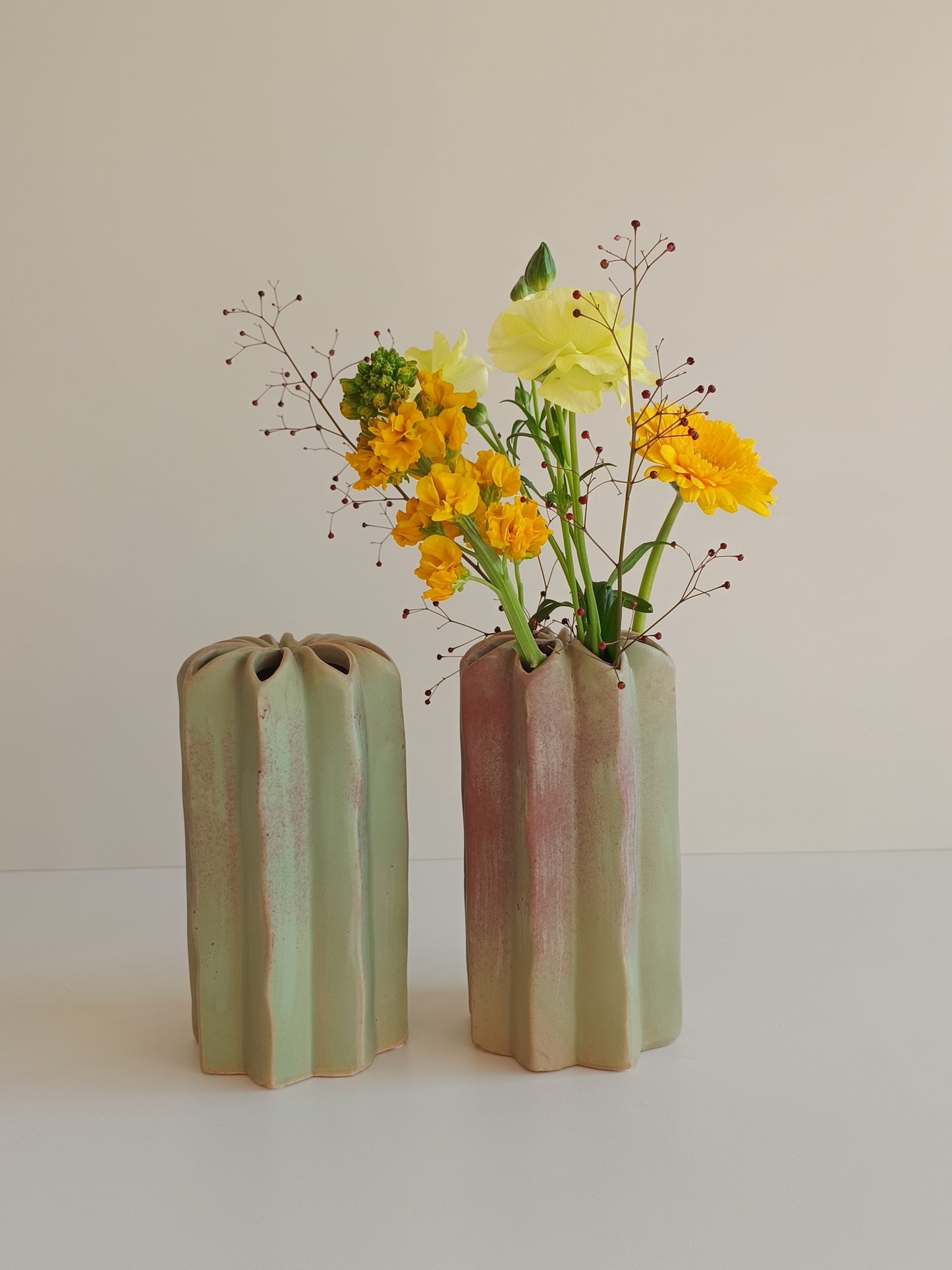 Vase "Marte Green" von PTMD